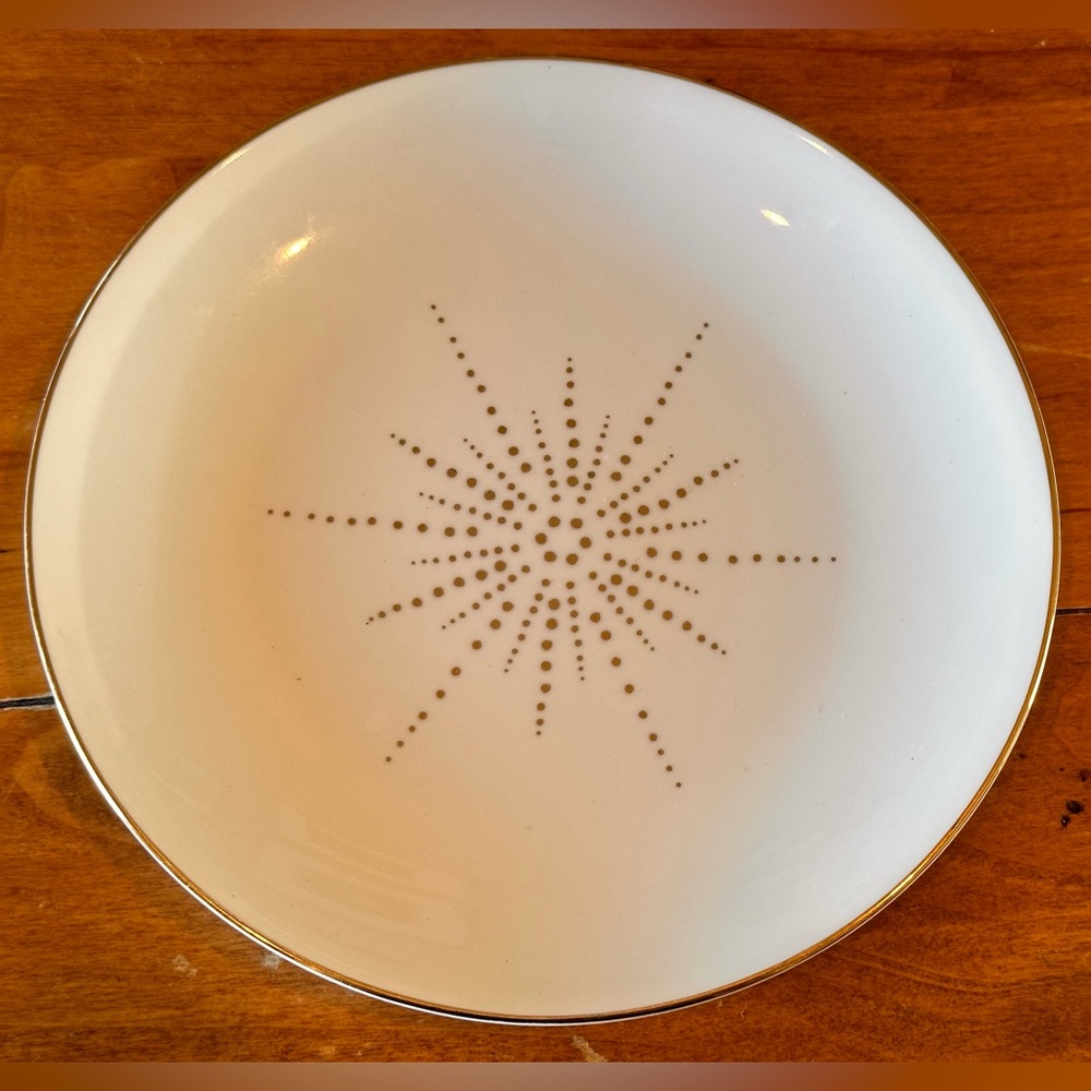 Barbara Barry Radiance Bread and Butter Plate Ivory and Gold